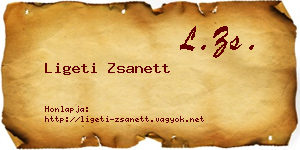 Ligeti Zsanett névjegykártya
