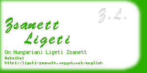 zsanett ligeti business card